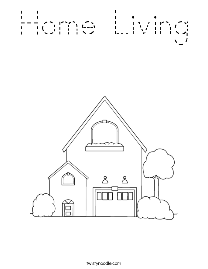 Home Living Coloring Page