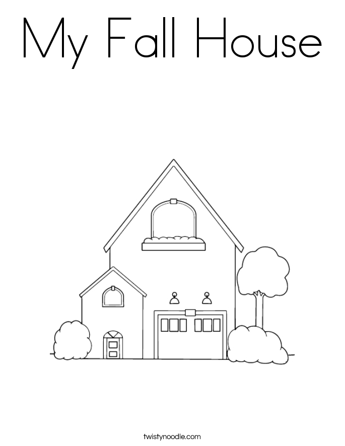 My Fall House Coloring Page