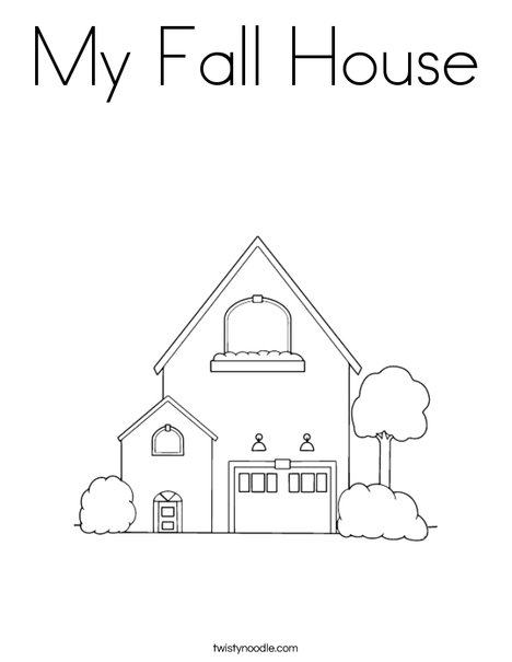my fall house coloring page twisty noodle