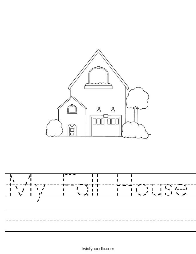 My Fall House Worksheet