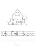 My Fall House Worksheet