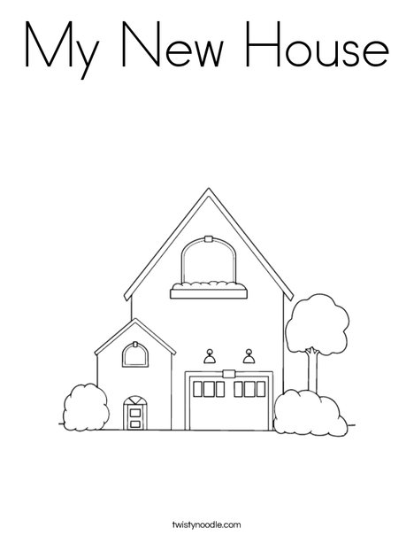 my new house coloring page twisty noodle