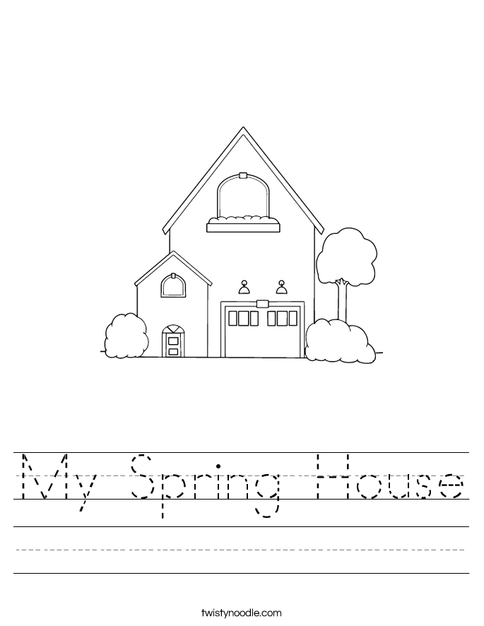 My Spring House Worksheet