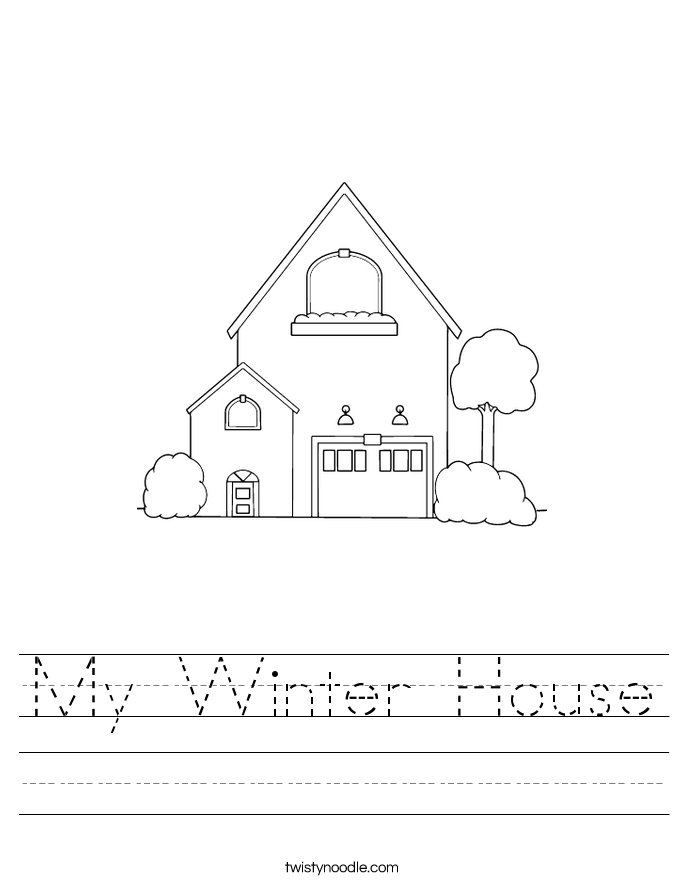 My Winter House Worksheet