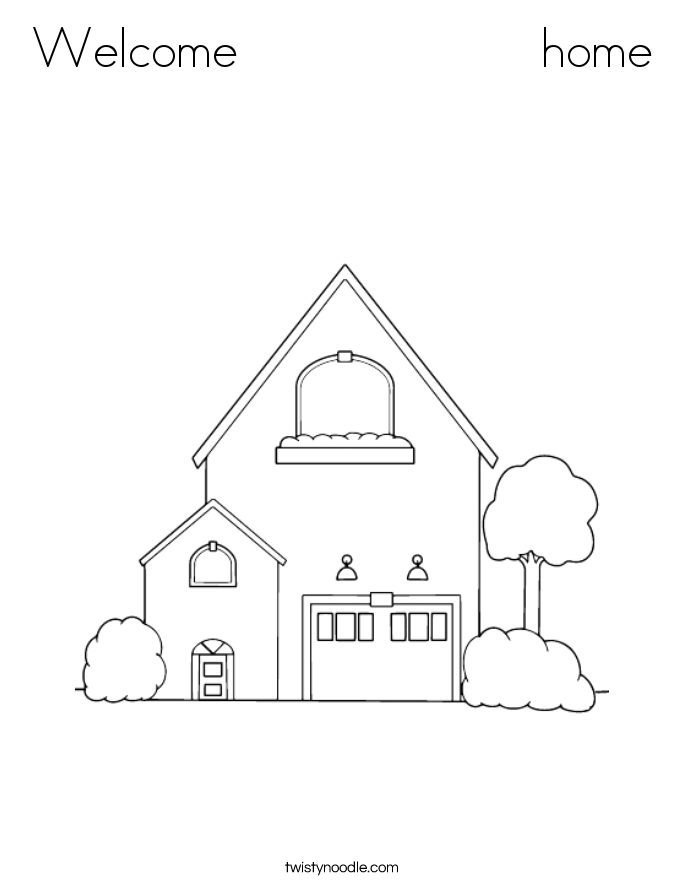 Welcome                   home Coloring Page