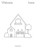 Welcome                   home Coloring Page