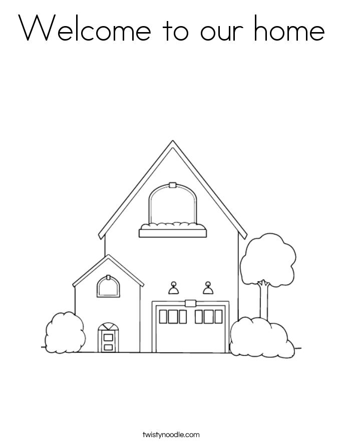 Welcome to our home Coloring Page