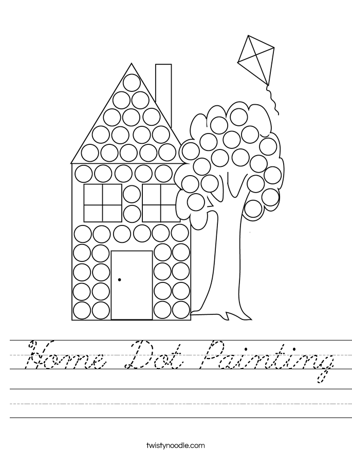 Home Dot Painting Worksheet