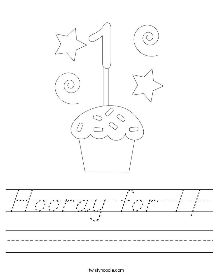 Hooray for 1! Worksheet