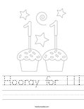Hooray for 11! Worksheet