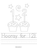 Hooray for 12! Worksheet
