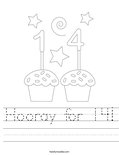 Hooray for 14! Worksheet
