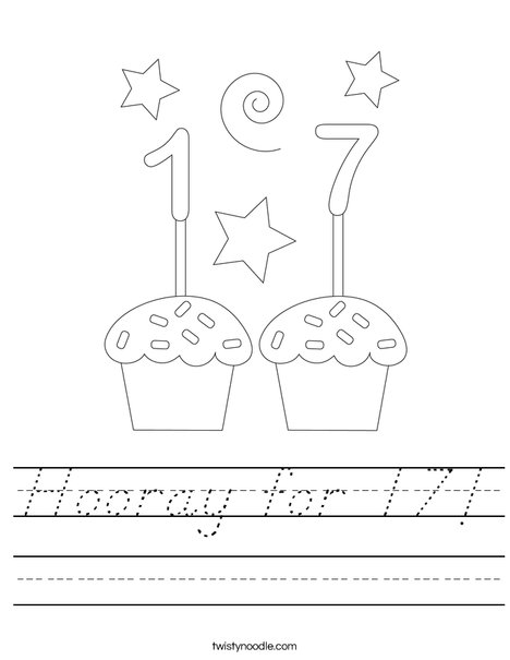Hooray for 17! Worksheet