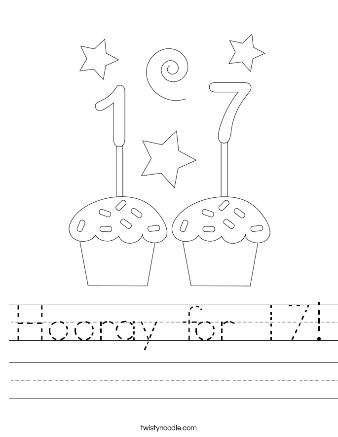 Hooray for 17! Worksheet