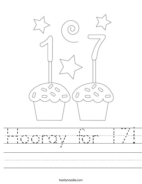 Hooray for 17! Worksheet