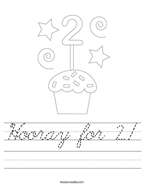 Hooray for 2! Worksheet