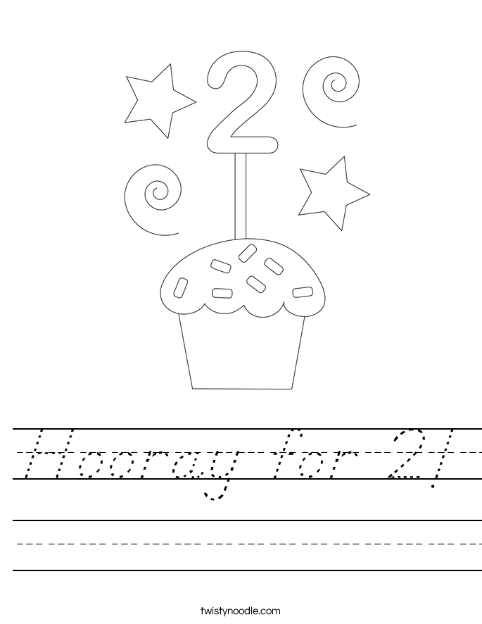 Hooray for 2! Worksheet