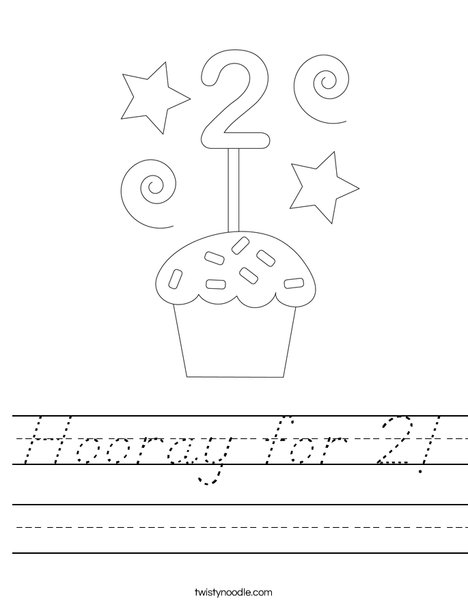 Hooray for 2! Worksheet