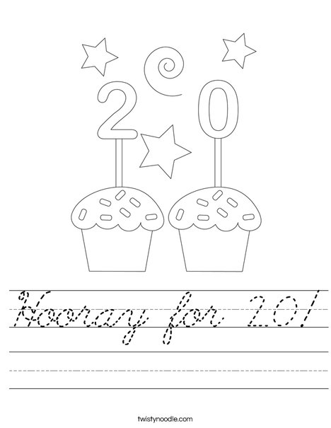 Hooray for 20! Worksheet