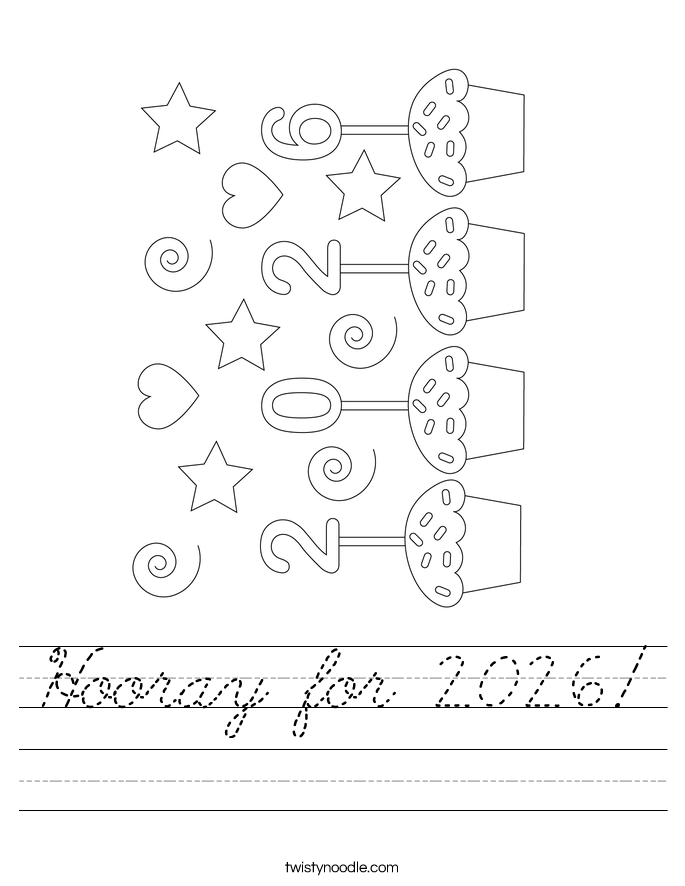 Hooray for 2026! Worksheet
