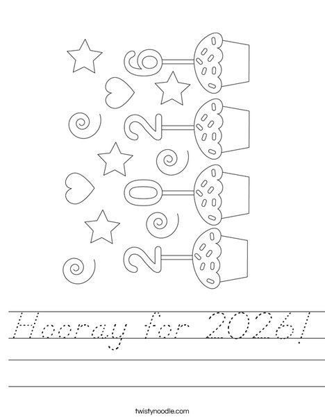 Hooray for 2026! Worksheet