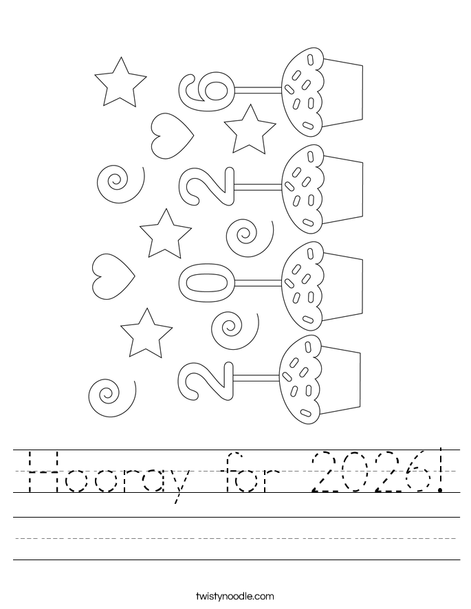 Hooray for 2026! Worksheet
