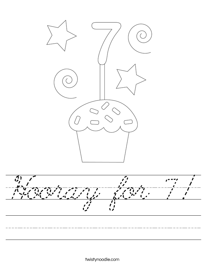 Hooray for 7! Worksheet