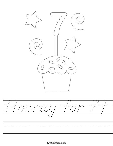 Hooray for 7! Worksheet