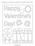 Hope you have a colorful Valentine's Day Coloring Page