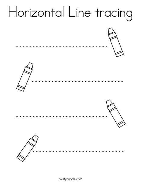 Horizontal Line Tracing Coloring Page