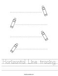 Horizontal Line tracing Worksheet