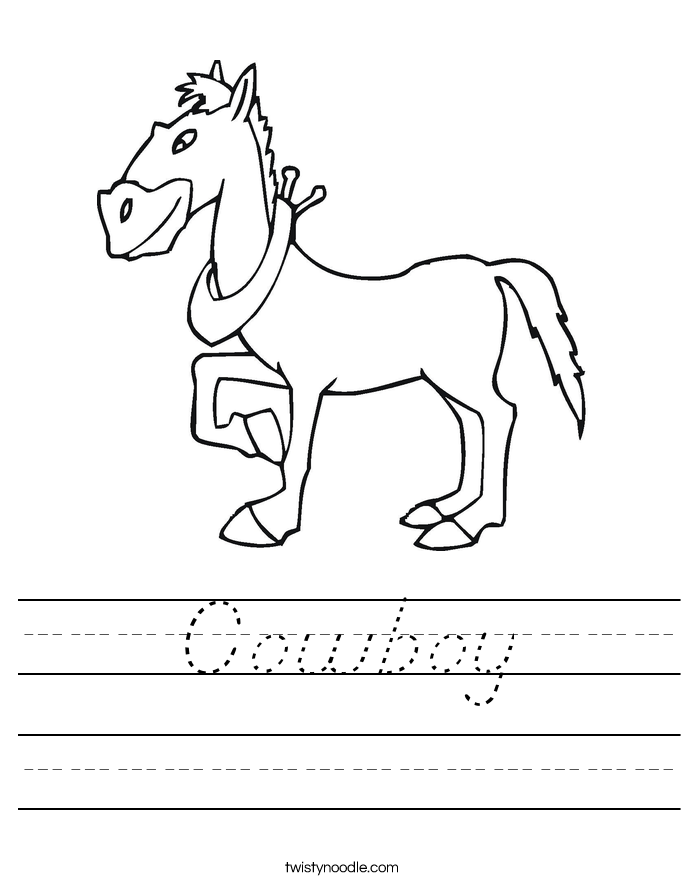 Cowboy Worksheet