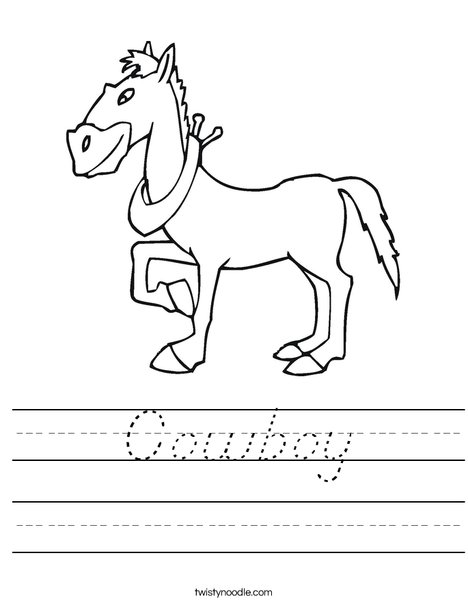 Wild Horse Worksheet