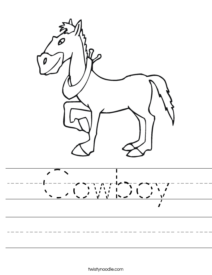 Cowboy Worksheet