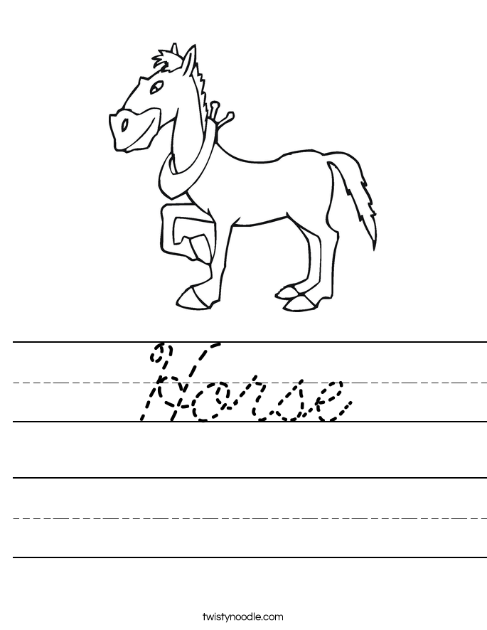 Horse Worksheet