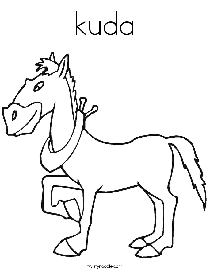 kuda Coloring Page