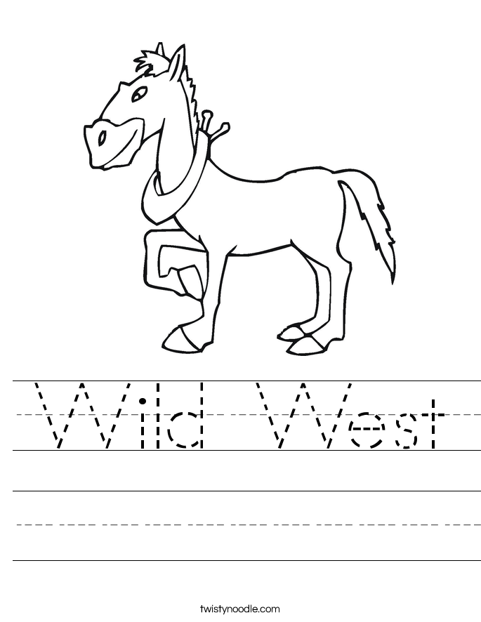Wild West Worksheet