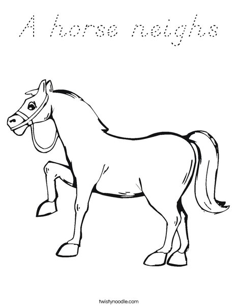 Black Horse Coloring Page