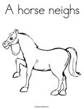 A horse neighs Coloring Page
