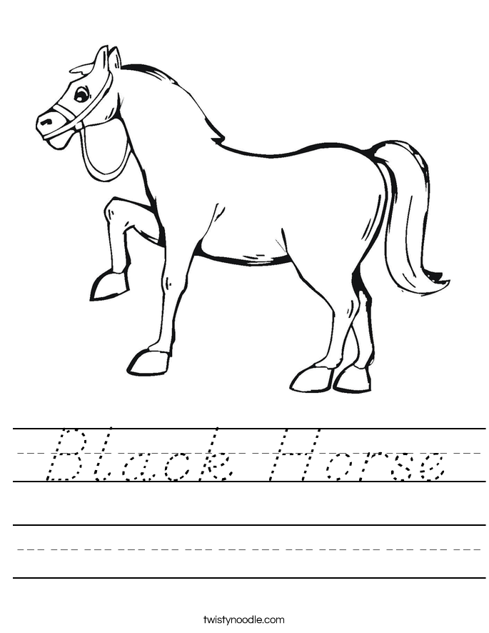 Black Horse Worksheet