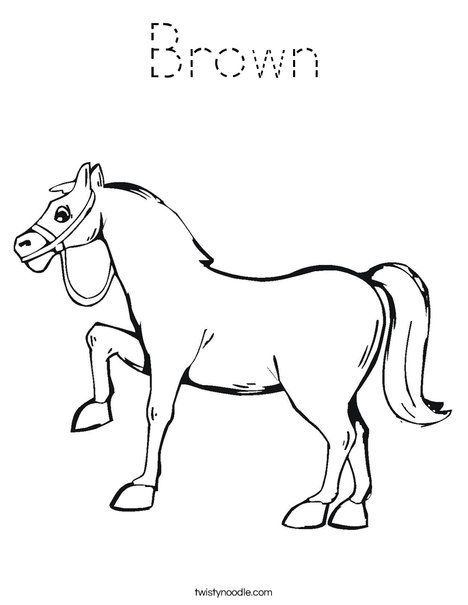Black Horse Coloring Page