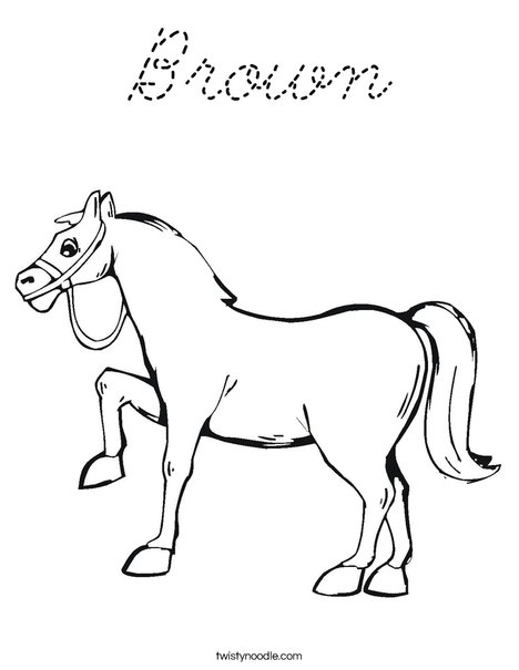 Black Horse Coloring Page