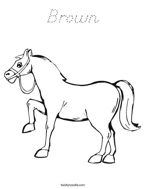 Black Horse Coloring Page