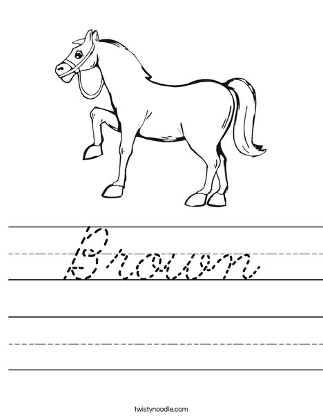 Black Horse Worksheet