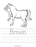 Brown Worksheet