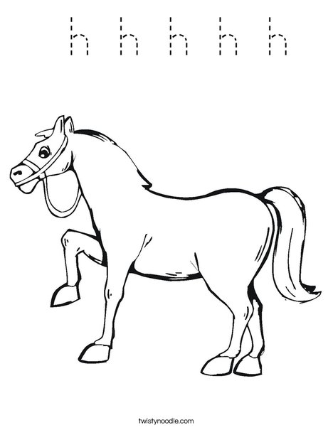 Black Horse Coloring Page