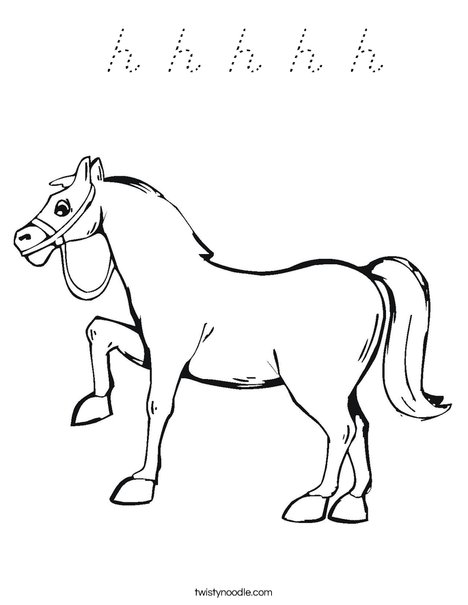 Black Horse Coloring Page