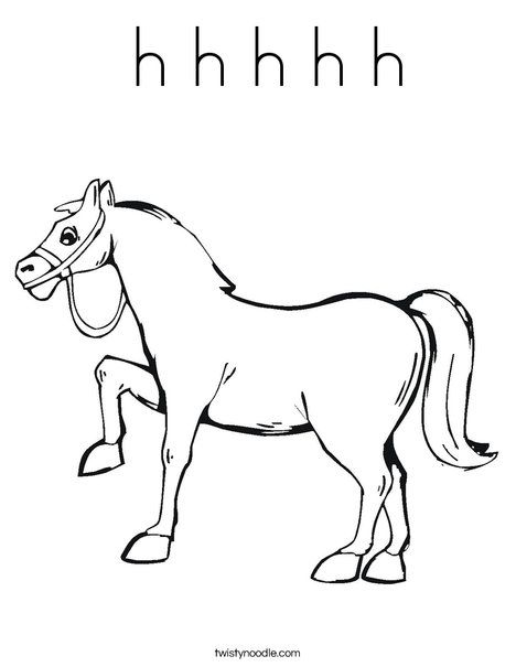 Black Horse Coloring Page