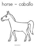 horse - caballo Coloring Page