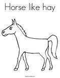 Horse like hayColoring Page